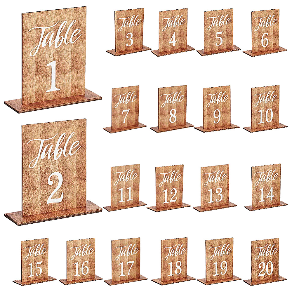 Graded Card Display - 20 stuks elegante platte bedrukte houten